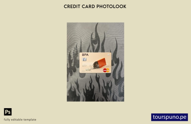plantilla frontal de aspecto fotográfico de mastercard lista para imprimir Andor